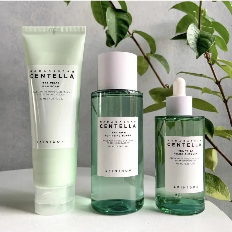 Glow Skin Paris x SKIN1004 Centella Tea-Trica Coffret Découverte – Nettoyant BHA, Toner Purifiant, Sérum & Crème B5